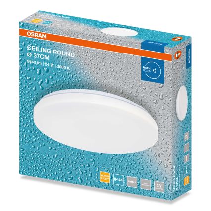 Osram - LED badeværelsesloftlampe CEILING ROUND LED/24W/230V 3000K Ø 37 cm IP44 hvid
