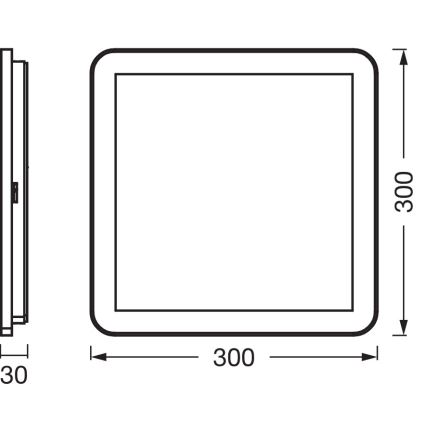 Osram - LED badeværelsesloftlampe ORBIS DISC LED/22W/230V 3000/4000K 30x30 cm IP44 brun