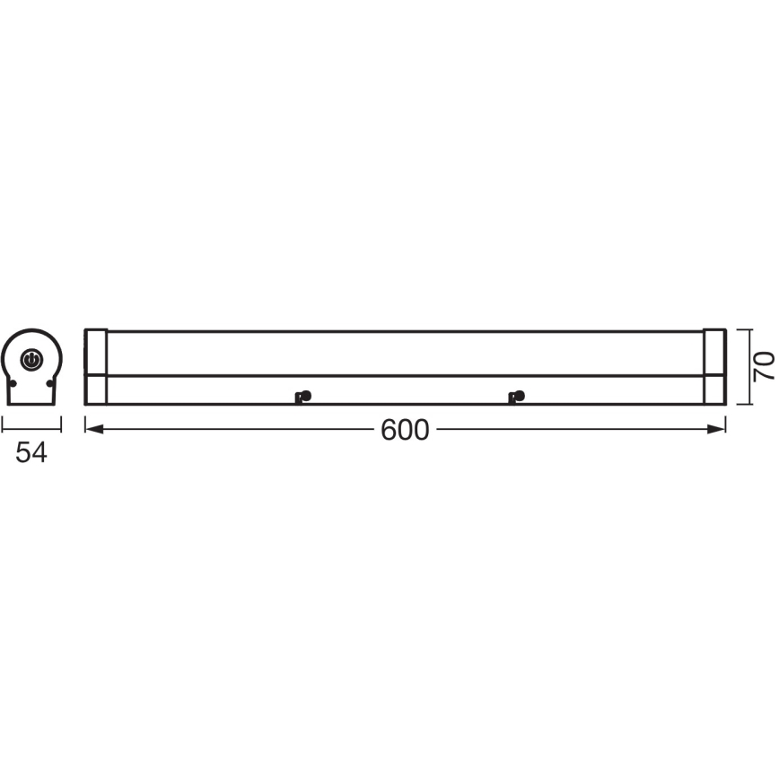 Osram - LED-dæmpbar belysning til badeværelsesspejl ORBIS TUBE LED/12W/230V 3000/4000K 60 cm IP44 brun