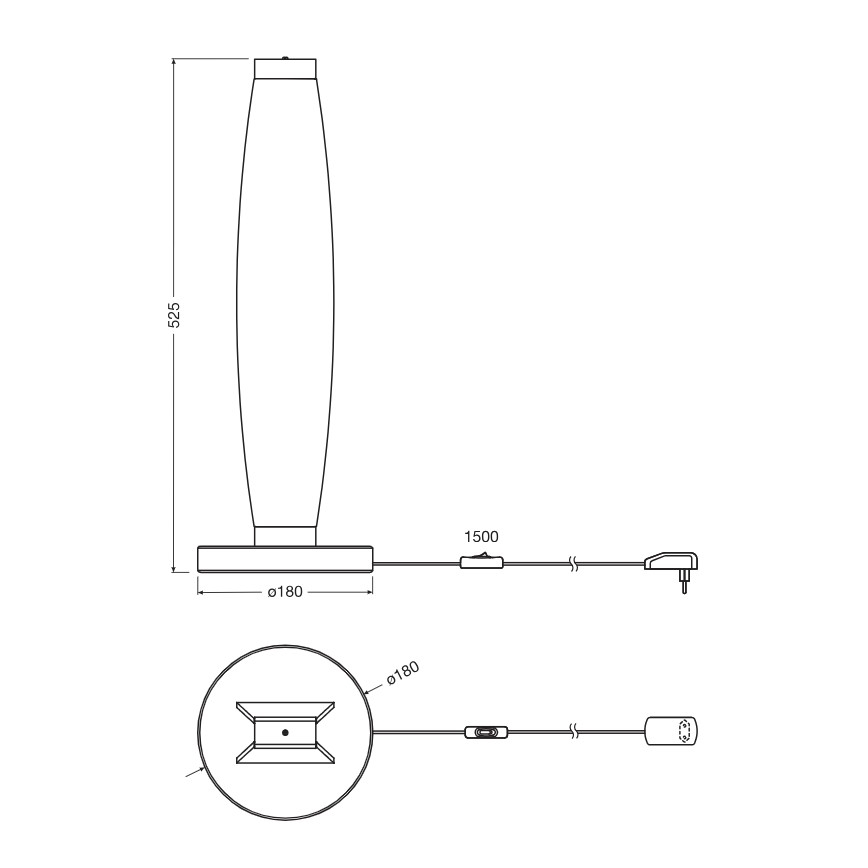 Osram - LED bordlampe DECOR FLAT LED/13W/230V grå