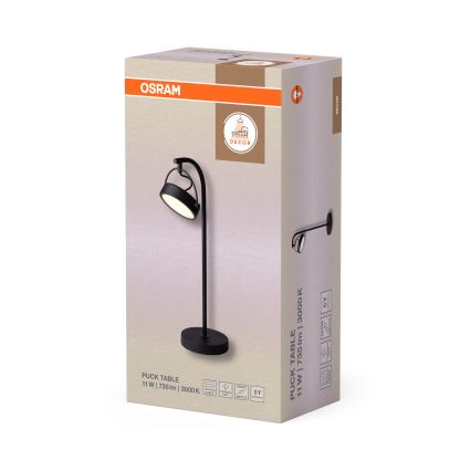 Osram - LED-bordlampe DECOR PUCK LED/11W/230V CRI 90 sort