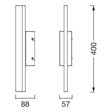 Osram - Dæmpbar LED berøringsbetjent spejlbelysning til badeværelset ORBIS MIRROR LED/6,8W/230V 40 cm 3000/4000K IP44 beige