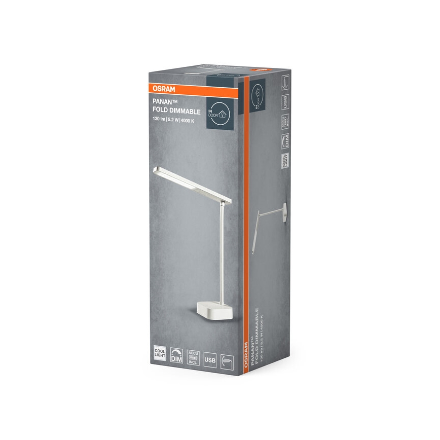 Osram - LED-dæmpbar berøringsstyret bordlampe PANAN LED/5,2W/5V 1200 mAh CRI 90