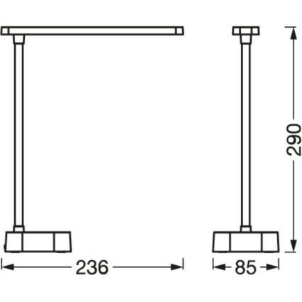 Osram - LED-dæmpbar berøringsstyret bordlampe PANAN LED/5,2W/5V 1200 mAh CRI 90