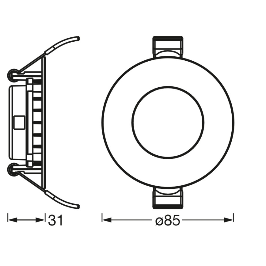 Osram - Dæmpbar LED indbygningsdownlight SMART+ DOWNLIGHT LED/4,5W/230V 3000-6500K Wi-Fi