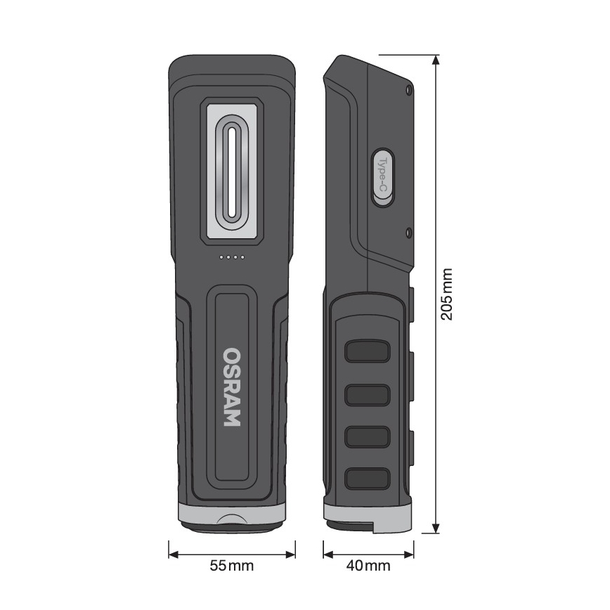Osram - Dæmpbar genopladelig LED-inspektionslygte LEDINSPECT WIRE-FREE PRO 600 LED/5W/3,7V IP54 2600 mAh