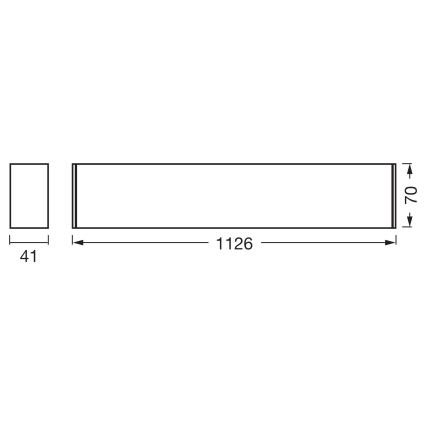 Osram - LED Dæmpbar loftarmatur OFFICE LINE LED/11/20/30W/230V 4000K 112,6 cm sort
