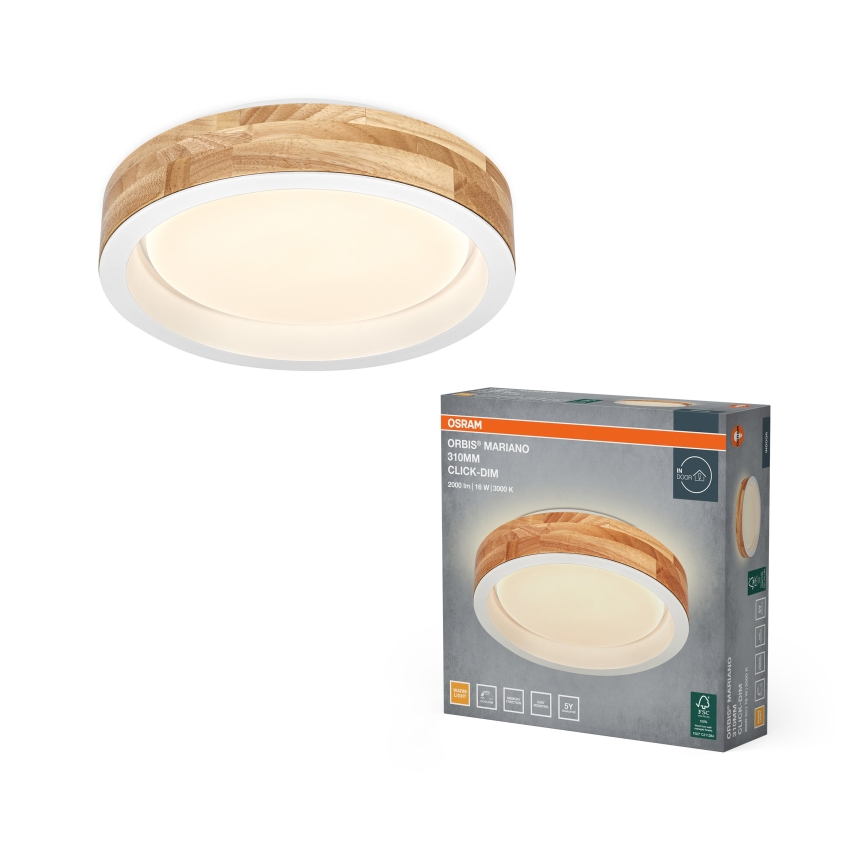 Osram - LED Dæmpbar loftlampe MARIANO LED/16W/230V Ø 31 cm eg/hvid