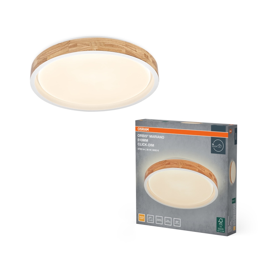 Osram - LED Dæmpbar loftlampe MARIANO LED/36W/230V Ø 51 cm eg/hvid