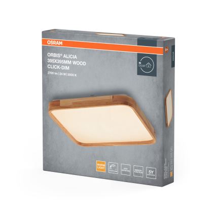 Osram - Dæmpbar LED-loftlampe ORBIS ALICIA LED/24W/230V 39,5x39,5 cm beige