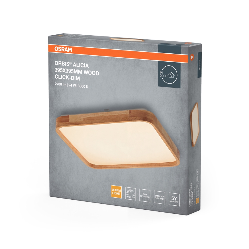 Osram - Dæmpbar LED-loftlampe ORBIS ALICIA LED/24W/230V 39,5x39,5 cm beige