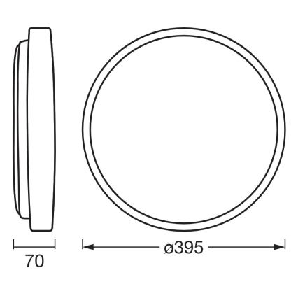 Osram - LED-dæmpbar loftlampe ORBIS ALISON LED/24W/230V Ø 39,5 cm beige