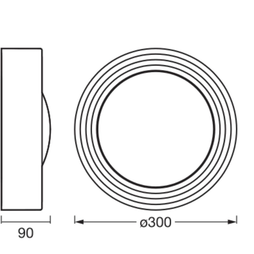 Osram - dæmpbar LED-loftlampe ORBIS CONCRETE LED/13W/230V Ø 30 cm brun/beton