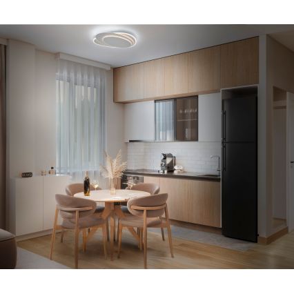 Osram - LED Dæmpbar loftlampe ORBIS LAYERS LED/50W/230V 2600-6000K 36x49 cm hvid + fjernbetjening