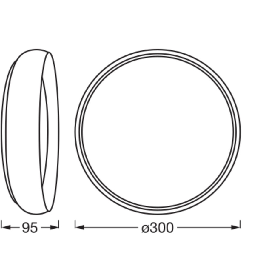 Osram - Dæmpbar LED-loftlampe ORBIS LIVIA LED/16W/230V Ø 30 cm antracit/brun
