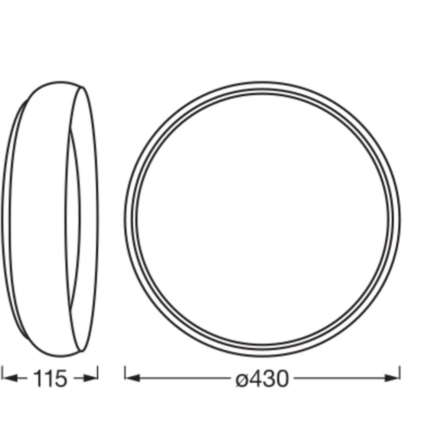 Osram - LED-dæmpbar loftlampe ORBIS LIVIA LED/24W/230V Ø 43 cm hvid/brun