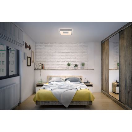 Osram - Dæmpbar LED loftlampe ORBIS PIANA LED/16W/230V 29x29 cm sølv