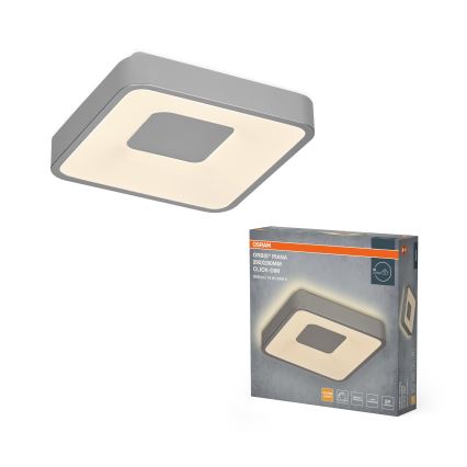 Osram - Dæmpbar LED loftlampe ORBIS PIANA LED/16W/230V 29x29 cm sølv