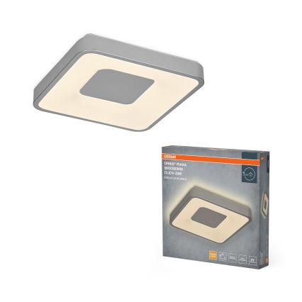 Osram - LED Dæmpbar loftlampe ORBIS PIANA LED/24W/230V 38x38 cm sølv
