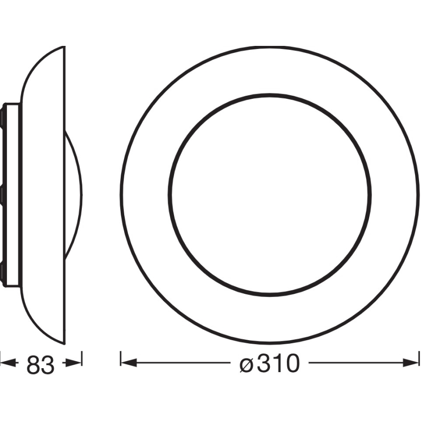 Osram - LED dæmpbar loftlampe ORBIS PLATE LED/19W/230V Ø 31 cm grøn/sort