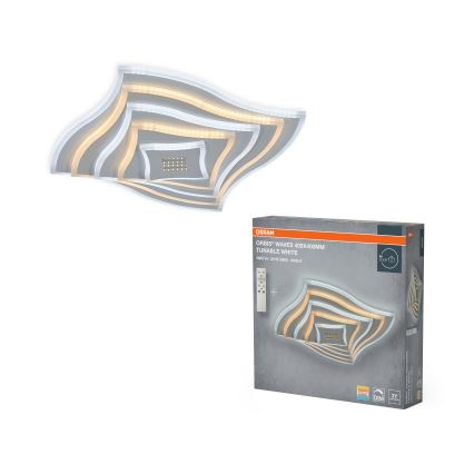 Osram - LED dæmpbar loftlampe ORBIS WAVES LED/30W/230V 2600-6000K 40x40 cm hvid + fjernbetjening