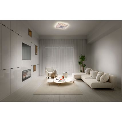 Osram - LED dæmpbart loftarmatur ORBIS WAVES LED/43W/230V 2600-6000K 48x48 cm hvid + fjernbetjening