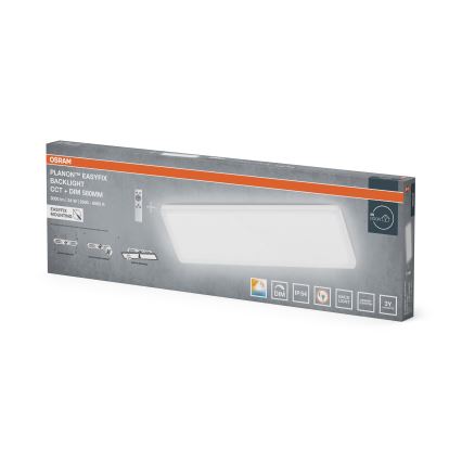 Osram - LED dæmpbar loftlampe til badeværelse PLANON EASYFIX LED/24W/230V 2600-6000K 20x58 cm IP54 hvid + fjernbetjening