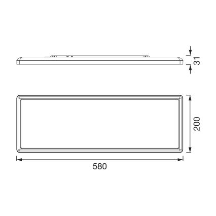 Osram - LED dæmpbar loftlampe til badeværelse PLANON EASYFIX LED/24W/230V 2600-6000K 20x58 cm IP54 hvid + fjernbetjening
