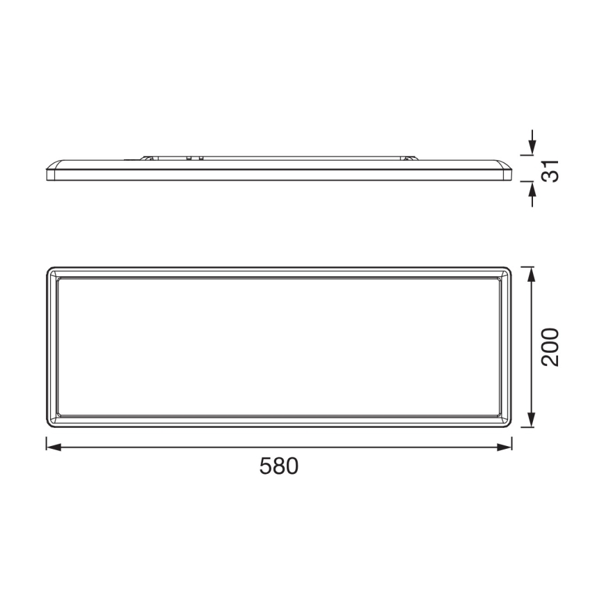 Osram - LED dæmpbar loftlampe til badeværelse PLANON EASYFIX LED/24W/230V 2600-6000K 20x58 cm IP54 hvid + fjernbetjening