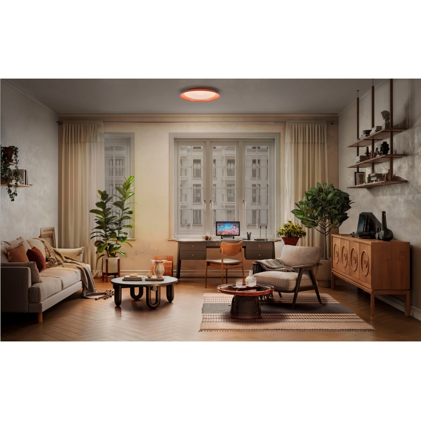 Osram - Dæmpbar LED-loftlampe PLATE LED/19W/230V Ø 31 cm lyserød