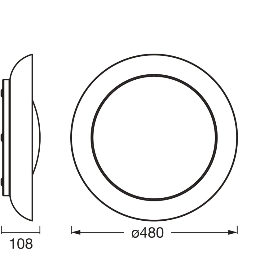 Osram - LED Dæmpbar loftlampe PLATE LED/45W/230V Ø 48 cm grøn