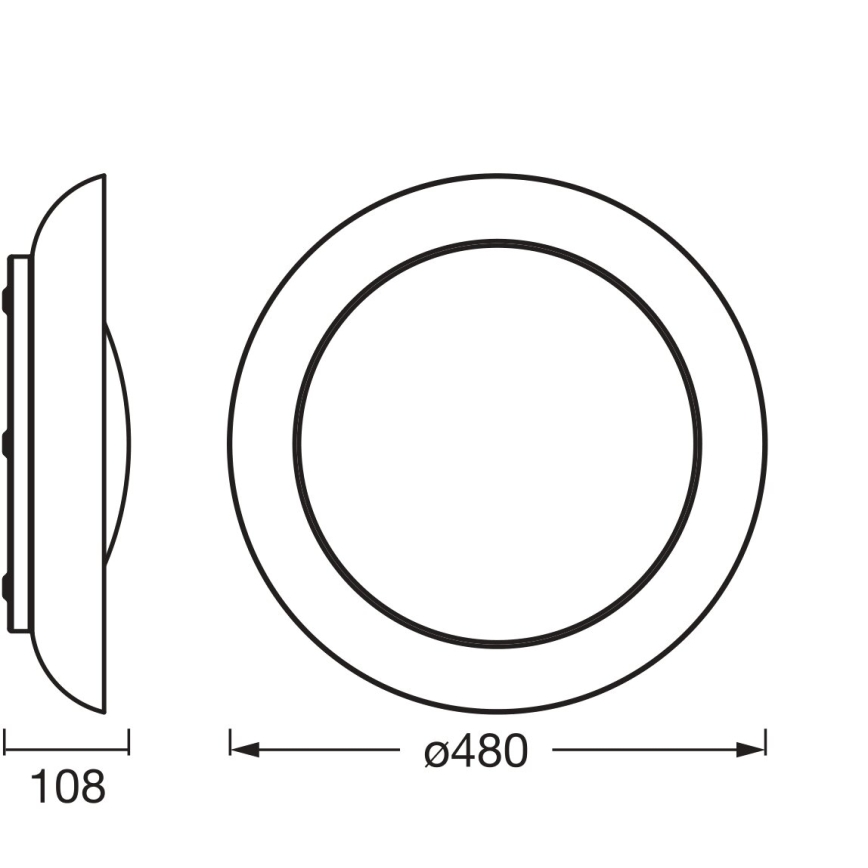 Osram - LED-dæmpbar loftlampe PLATE LED/45W/230V Ø 48 cm rosa