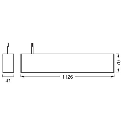 Osram - Dæmpbar LED-pendel på wire OFFICE LINE LED/42W/230V 4000K 112,6 cm hvid