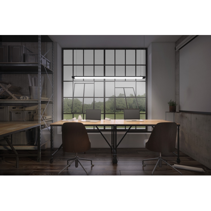 Osram - Dæmpbar LED-pendel til kabelophæng OFFICE LINE LED/40W/230V 4000K 120 cm sort