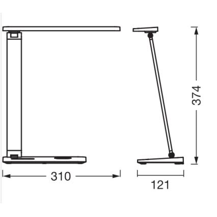 Osram - Dæmpbar LED-bordlampe OFFICE LINE LED/17W/230V 3000/4000/6500K hvid