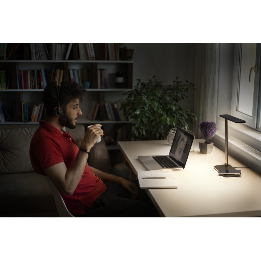 Osram - Dæmpbar LED-bordlampe OFFICE LINE LED/17W/230V 3000/4000/6500K sort