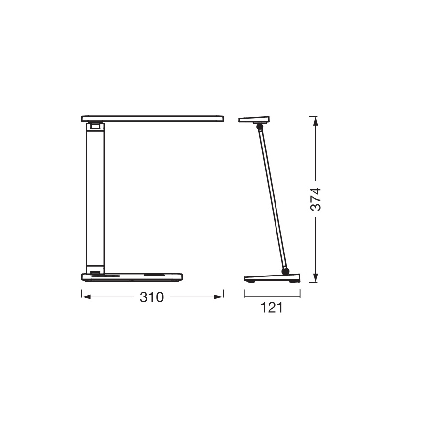 Osram - Dæmpbar LED-bordlampe OFFICE LINE LED/17W/230V 3000/4000/6500K sort