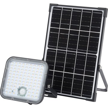 Osram - LED dæmpbar solcelledrevet projektør med sensor ENDURA LED/30W/6,4V 4000K IP65 sort + fjernbetjening