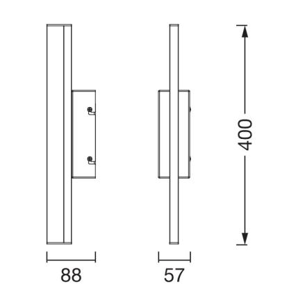 Osram - ORBIS MIRROR LED, dæmpbar spejlbelysning, 6,8W/230V, 40 cm, 3000/4000K, IP44, hvid