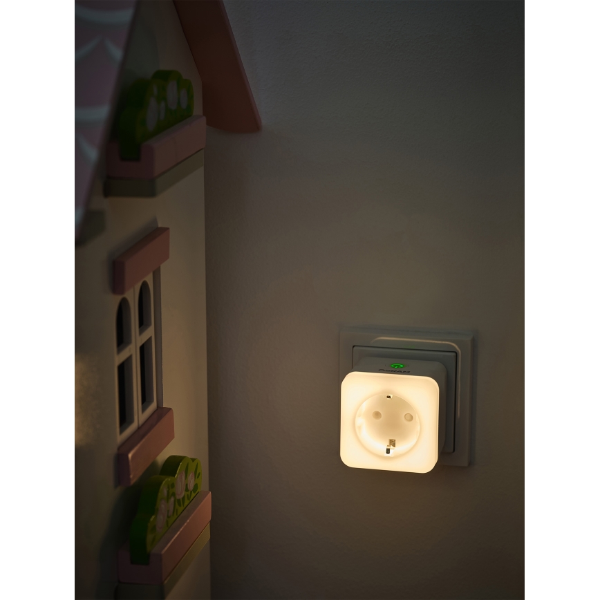 Osram - LED-dæmpbar stikkontakt med belysning SCHUKO SMART+ NIGHTLIGHT 3680W/230V Wi-Fi