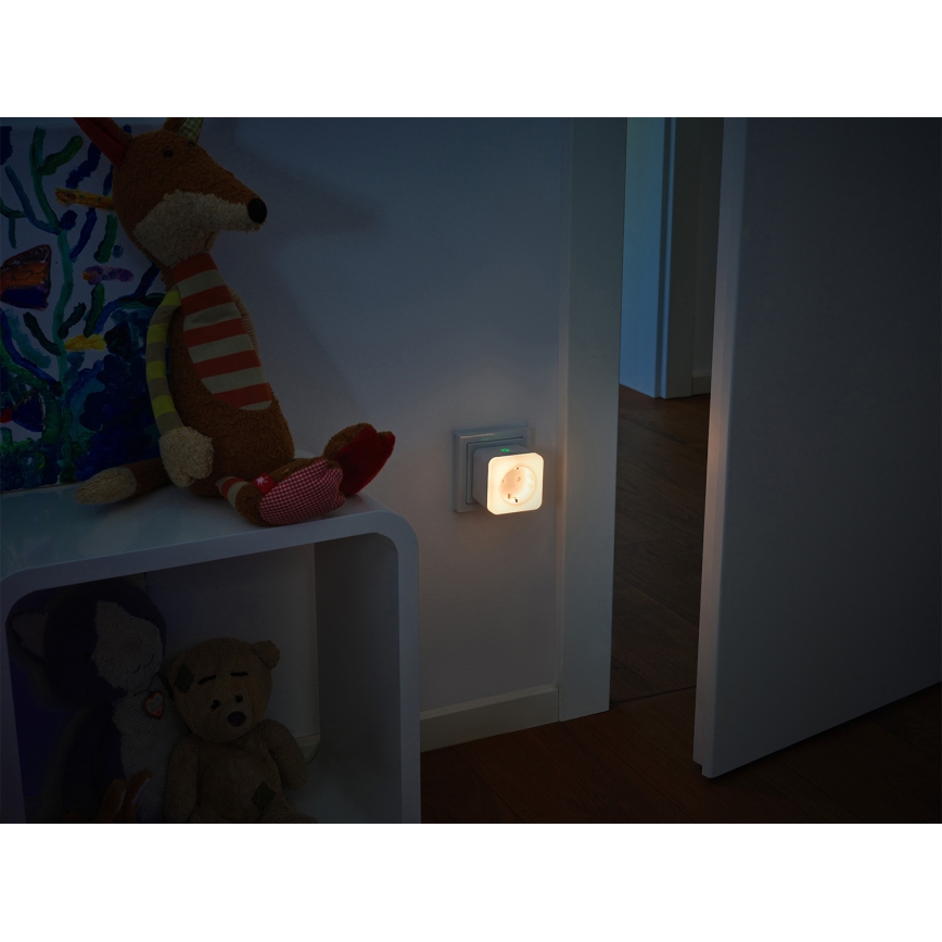 Osram - LED-dæmpbar stikkontakt med belysning SCHUKO SMART+ NIGHTLIGHT 3680W/230V Wi-Fi