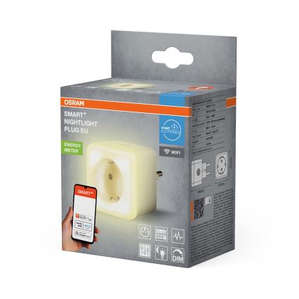 Osram - LED-dæmpbar stikkontakt med belysning SCHUKO SMART+ NIGHTLIGHT 3680W/230V Wi-Fi