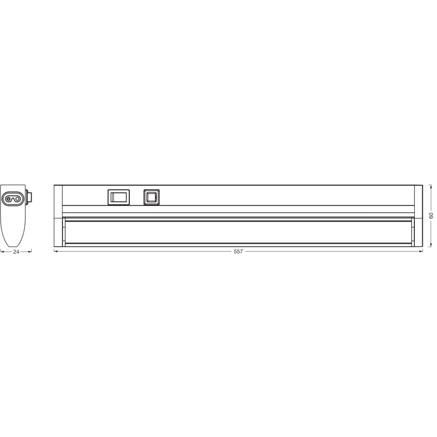 Osram - LED dæmpbart underskabsarmatur LINEAR TURN LED/10W/230V 3000/4000/6500K 55 cm hvid