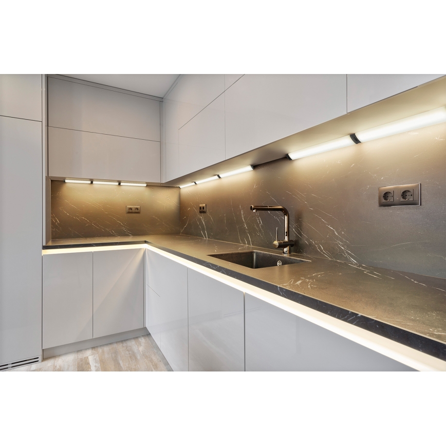 Osram - LED-dæmpbar underskabslampe med bevægelsessensor LINEAR ANGLE LED/5W/230V 3000/4000/6500K 35 cm sort