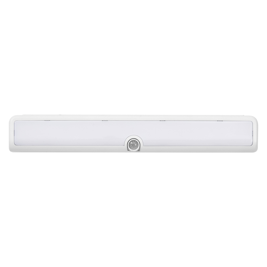 Osram - LED dæmpbar underskabslampe med bevægelses- og skumringssensor LINEAR LED/3,8W/5V/3xAA 3000K 30 cm hvid