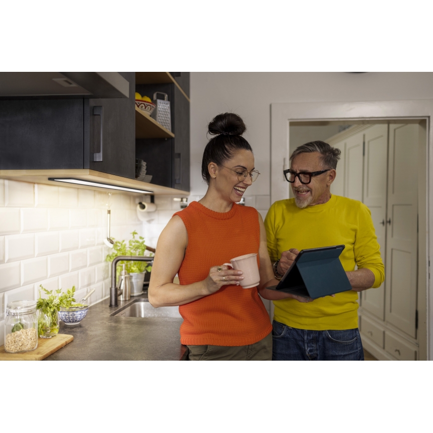 Osram - Dæmpbar underskabslampe med bevægelsessensor UNDERCABINET LED/5W/230V 3000/4000/6500K 10x30 cm sort