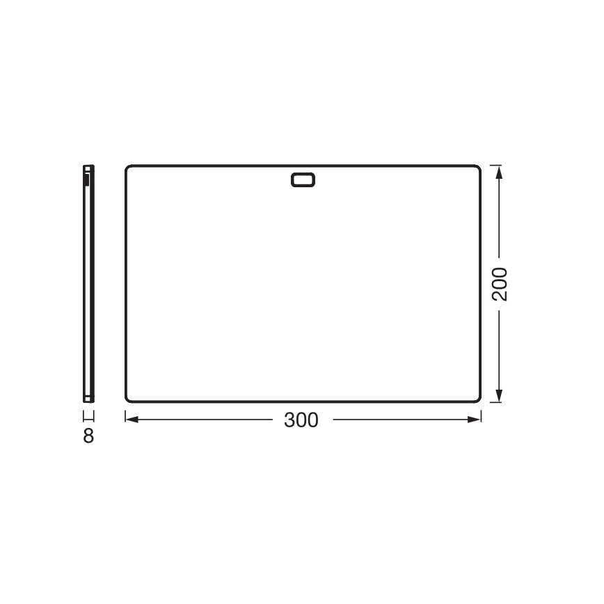 Osram - LED dæmpbar underskabslampe med bevægelsessensor UNDERCABINET LED/7,5W/230V 3000/4000/6500K 20x30 cm sort