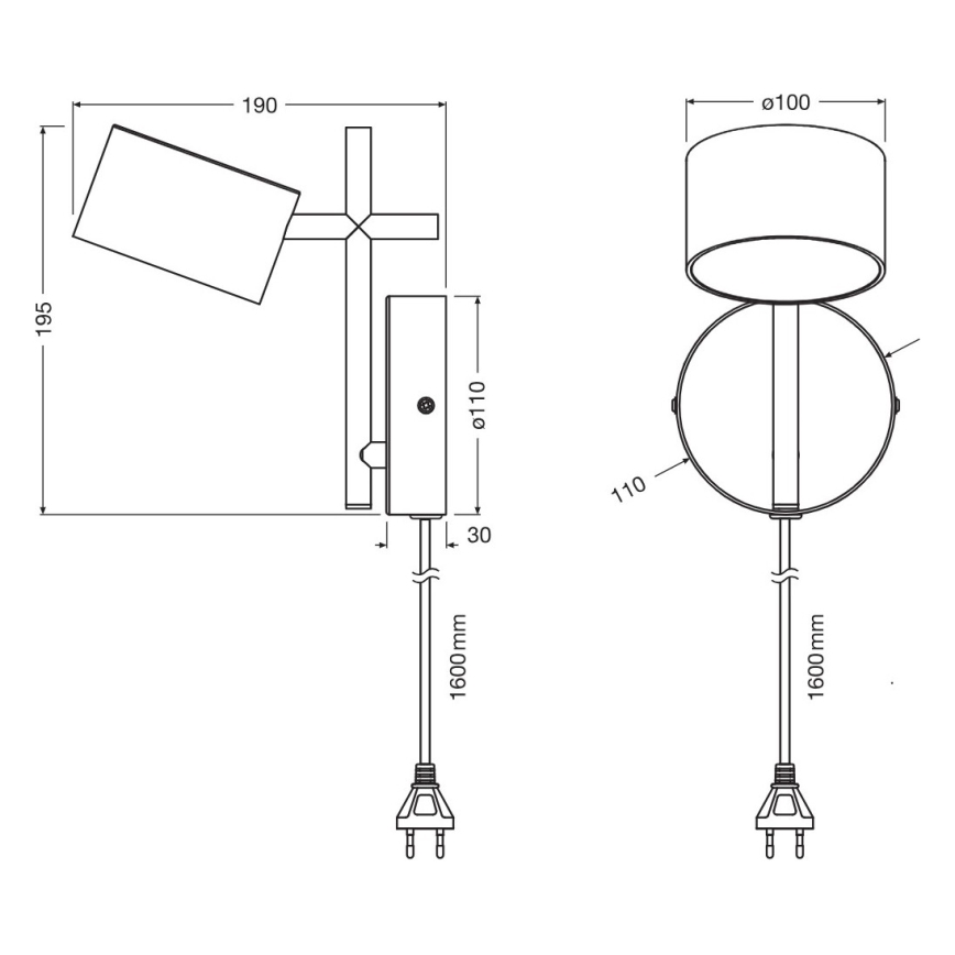 Osram - LED-dæmpbar vægarmatur med berøringsbetjening DECOR KYOTO LED/12W/230V CRI 90 sort