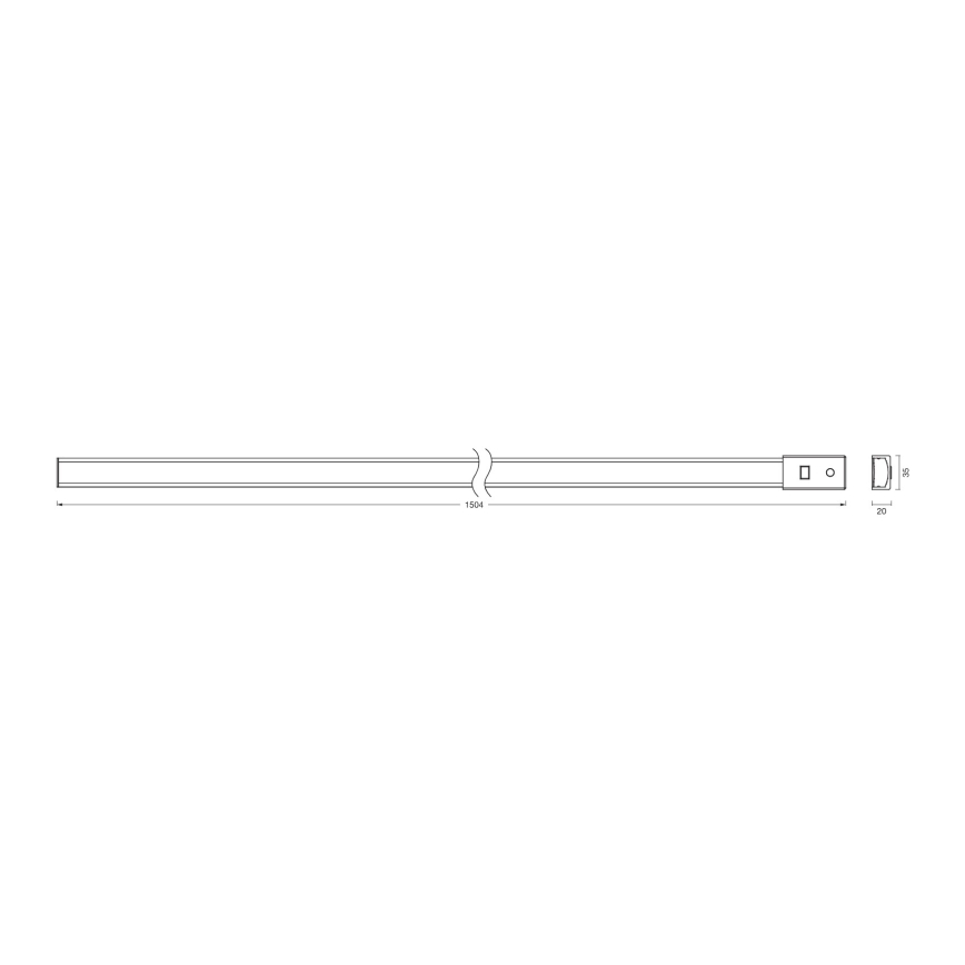 Osram - LED Dæmpbar underskabsarmatur med bevægelsessensor BATTEN LED/21W/230V 2700/4000/6500K 150,4 cm hvid