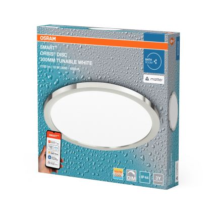 Osram - Dæmpbar LED-loftlampe til badeværelse SMART+ DISC LED/18W/230V 3000-6500K IP44 Wi-Fi
